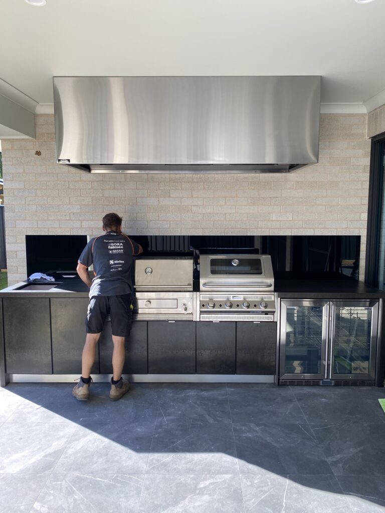 A Grade Finish Canopies BBQ Rangehood Installation